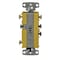 Hubbell Wiring Device-Kellems Switches and Lighting Controls, Combination Devices, Residential Grade, 1) Single Pole Toggle, 1) Three Way Toggle, 15A 120V AC, Self fGrounding, Side Wired, Ivory RC103I - alternate 5